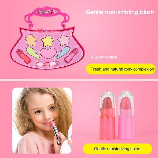 Flickor Princess Makeup Set Baby Kids Simulation Party Leksaker Nyår Present Makeup Box Baby Kids