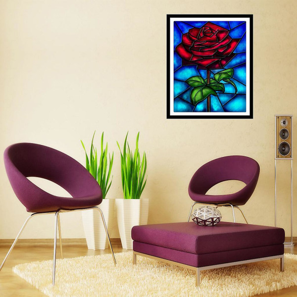 Flower 5d Diy Diamond Paint Broderi For Cross Craft Stitch Kit Home Wall Deco