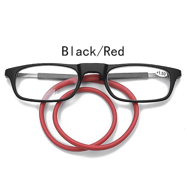 Magneettiset riippuvat kaula-lukulasit Kannettavat unisex magneettiset lukulasit red