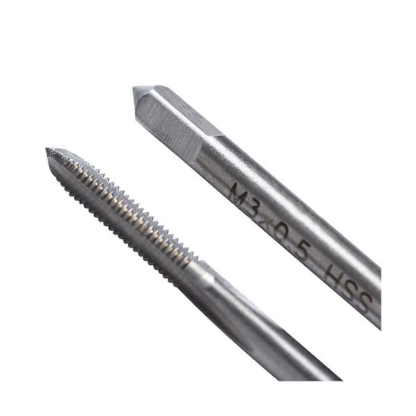 10 st Micro-Taps Bit Small Hand Skruv Gäng Kranar M1-M3.5 HSS Mini Metrisk Plugg Tap Skruv Tap Borr Tappverktyg silver