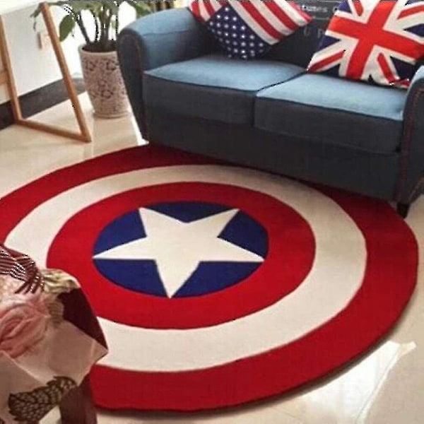 Captain America Skjold Rum Badeværelse Soveværelse Måtte Gulvtæppe Skridsikre Måtter