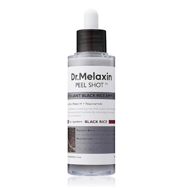 Dr. Melaxin Hudlysende Risampuller (Hvit Ris/Svart Ris) Svart Ris 80ml