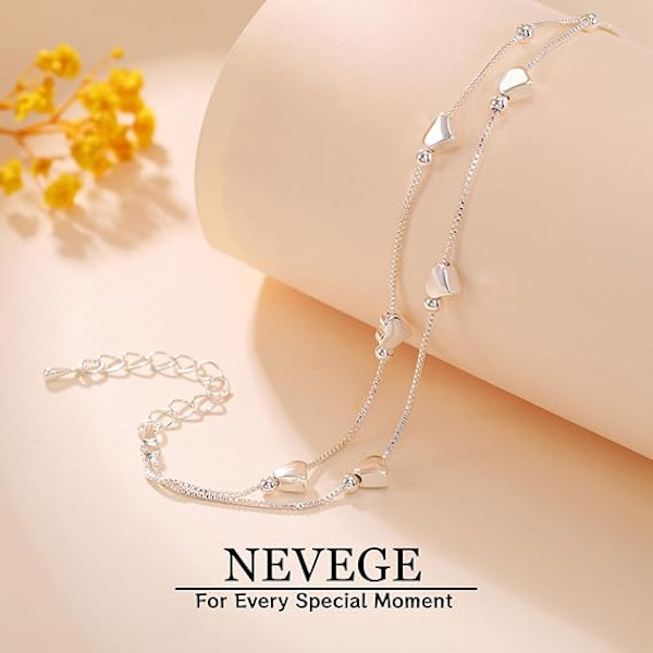 Stjärnkärlek Hjärta Silver Armband för Kvinnor Justerbart Sterling Silver Armband med Inspirationskort Silver Armband för Kvinnor Flickor