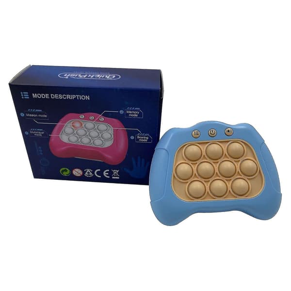 Pop Push It Spillkontroller Boble Sensorisk Fidget-leketøy Elektronisk Whack-konsoll Blue