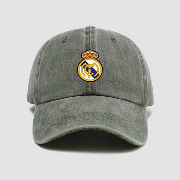 NY Real Madrid Champions League Club Sportstræningshat Baseballkasket til mænd og kvinder Lille frisk blød kasket Army green