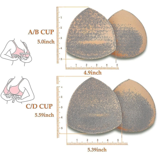 5 par BH-indlæg - Bløde og behagelige brystforstærkere