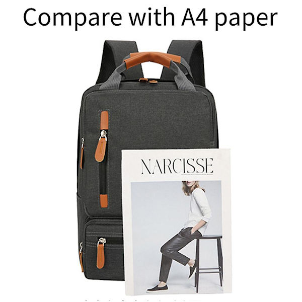 3-pack Business Work Travel Ryggsäck Skolryggsäck Väska + axelväska + handväska Present till män kvinnor Black