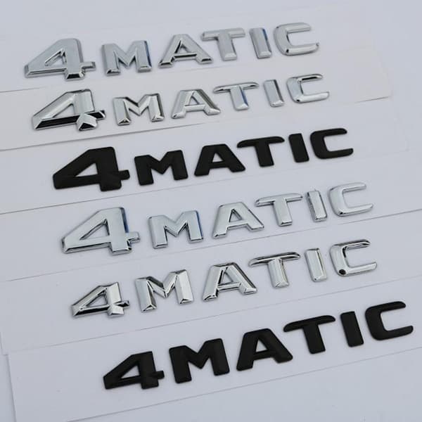 Silver car logo - original size - for 4matic sticker