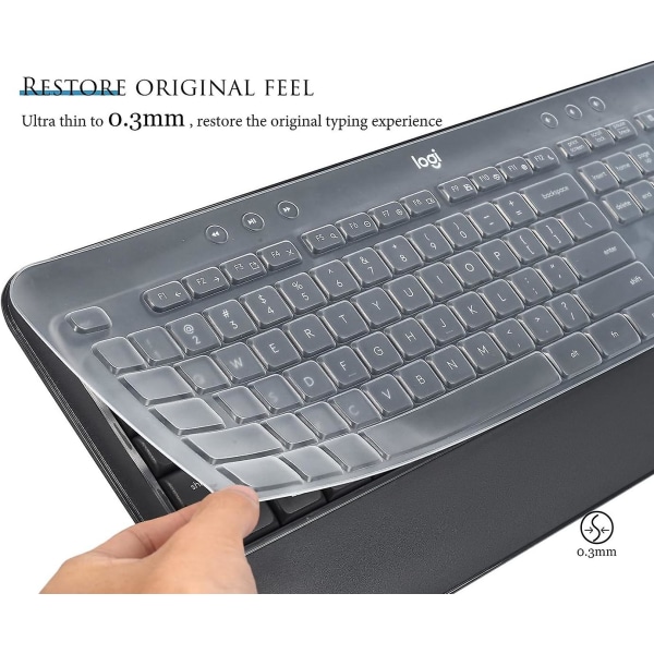 Tastaturcover til Logitech Mk545 Advanced Wireless Keyboard, Logitech Mk540 Advanced Wireless Scissor Keyboard Skin i fuld størrelse, Logitech Mk545 Mk540 K