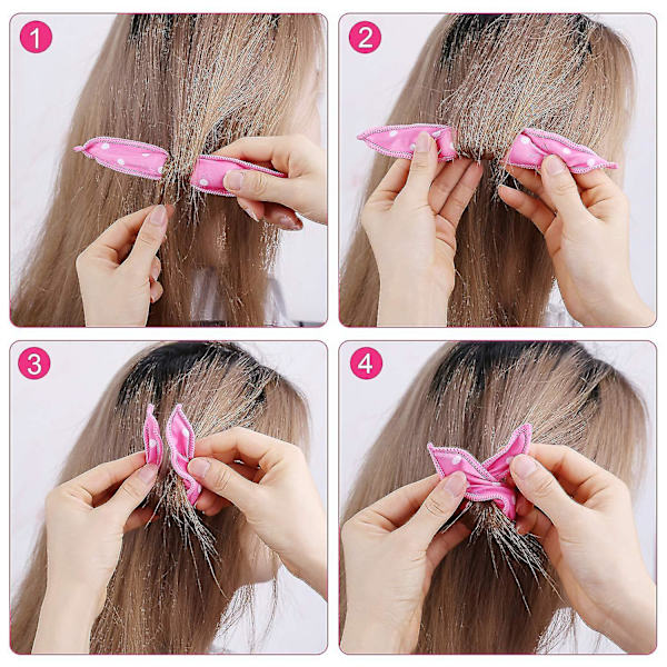 12 stk. No Heat Curlers, du kan sove i, hårruller til langt hår Diy(6 farver)