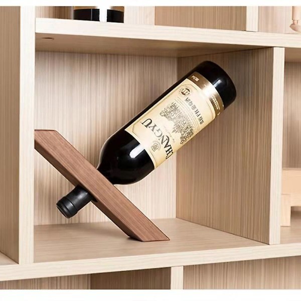 Luova minimalistinen puinen tasapainoinen viiniteline Musta pähkinä  viinikaappi Olohuoneen koriste Viinikoti Pyökkipuuviinipulloteline cb89 |  Fyndiq