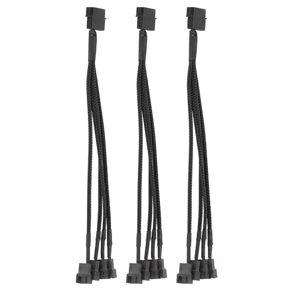 3 stk. forlængerkabel 1 til 4 splitter til computer CPU-kabinetblæseradapter 4P til 4Pin