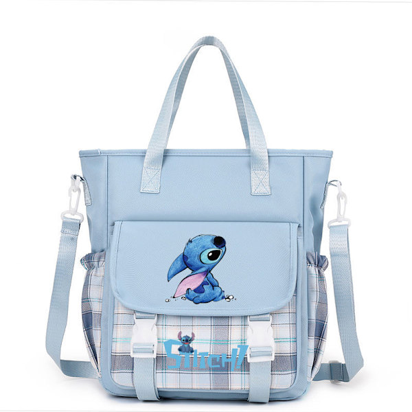 Lilo og Stitch Rygsæk Taske til Piger Student Skuldertaske Håndtaske Sød Print Canvas Skole Taske Møntpung color4