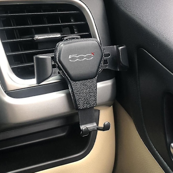 Ny Justerbar Mobiltelefonholder For Bilventilasjonsgitter, Fiat Holder For 500 500c 2012 500x 500l Abarth 695, Rask Holder, Biltilbehør For Fiat 500L Black