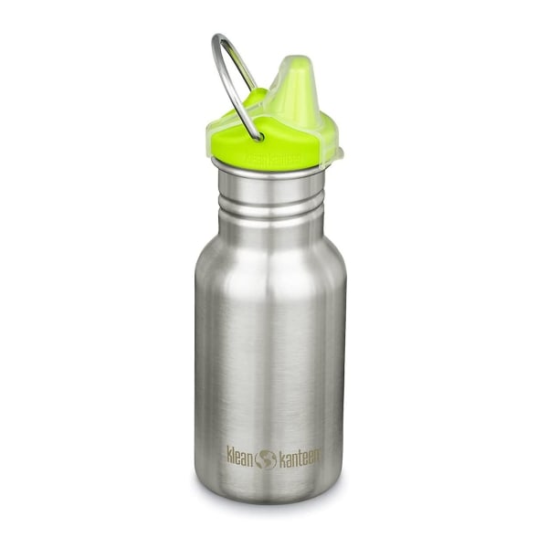 Klean Kanteen Kids flaska 355ml - smal design i rostfritt stål med Sippy Cap brushed stainless