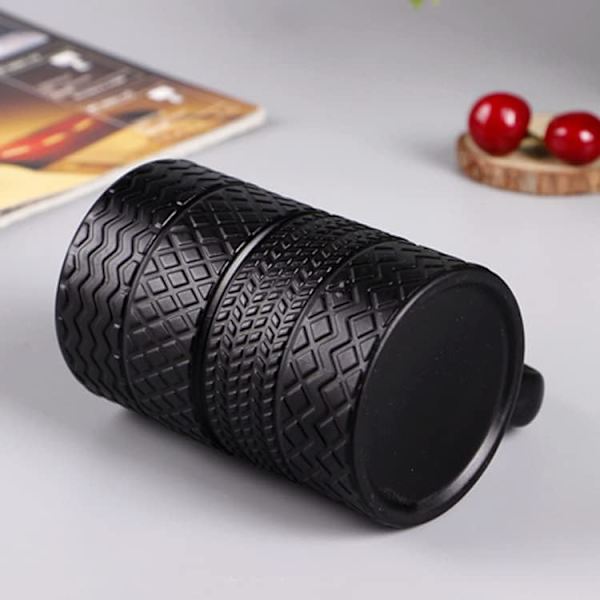 Kreativ dekkformet keramisk krus Keramisk hjul kaffekrus Drikkekrus Kaffe kopp Drikkekrus 3D krus Gavekrus 500ML kapasitet