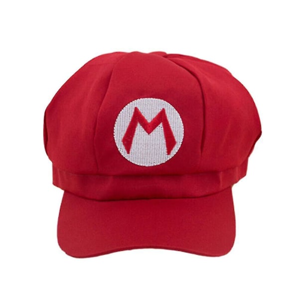 Super Mario Bros Luigi Hat Letter Printed Cosplay Costume Newsboy Cap Baseball Caps För Vuxna Waluigi Wario Odyssey Cap Red