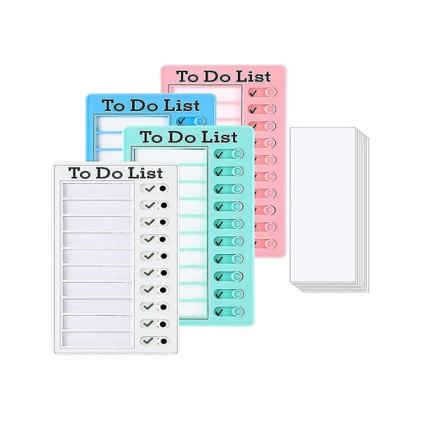 4 kpl To Do List Board Dry Erase Memo List Board Chore Chart Rv List Board with 10 dry Erase Paper As Shown