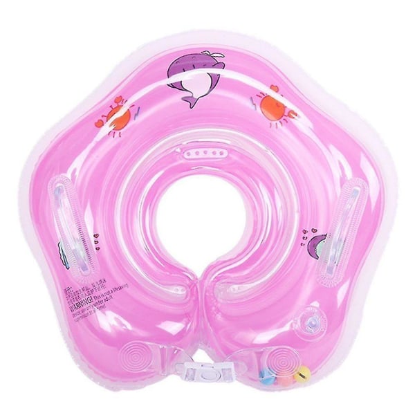 Toddler Nyfødt oppustelig baby svømmekrave legetøj Flyde sikkerhedshjælp legetøj Pink