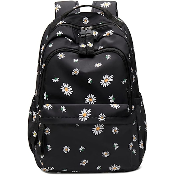 Daisy Print Rygsække til Piger, Vandresistente Casual Skole Tasker Dagsture
