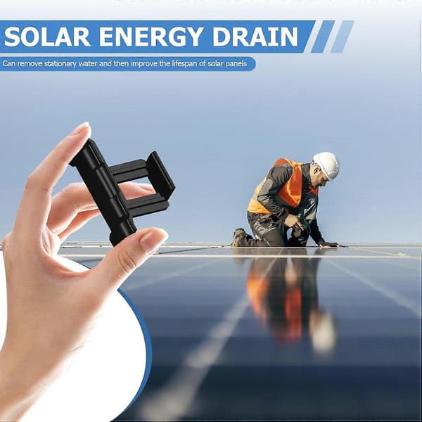 50 stk. Solcellepanel Vannavløpsklips: Solcellepanel Rengjøringsklips, 40mm Avløpsklips, Slamfjerningsklips