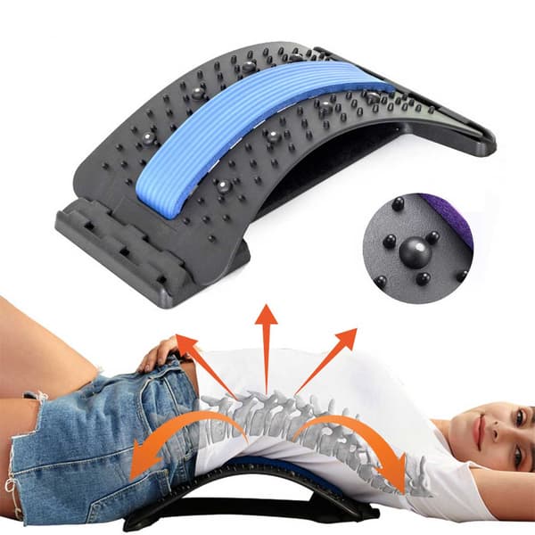 Back Stretcher for Back Lumbar Stretch - Acupressure Back Massage black