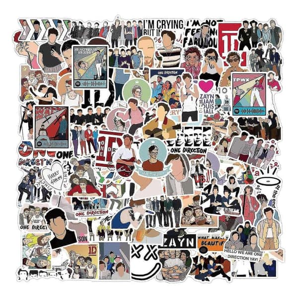 100 One Direction Doodle-klistremerker - Dekaler