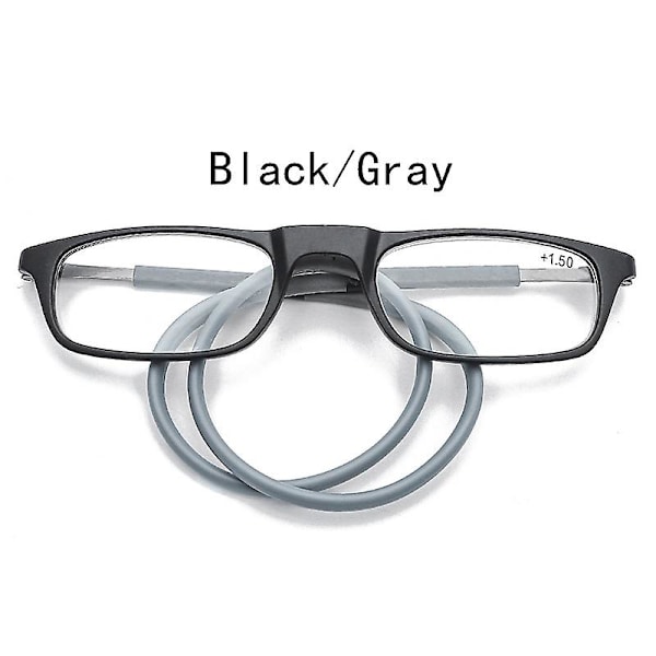 Magneettiset riippuvat kaula-lukulasit Kannettavat unisex magneettiset lukulasit gray