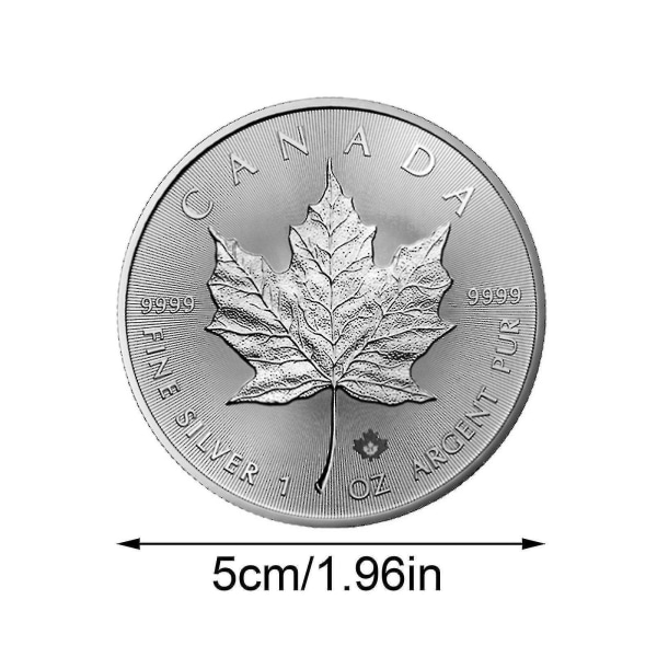 2022 Ca Maple Leaf 1 Ounce .9999 Silvermynt Dollar Ocirkulerade minnesmynt -z Gold