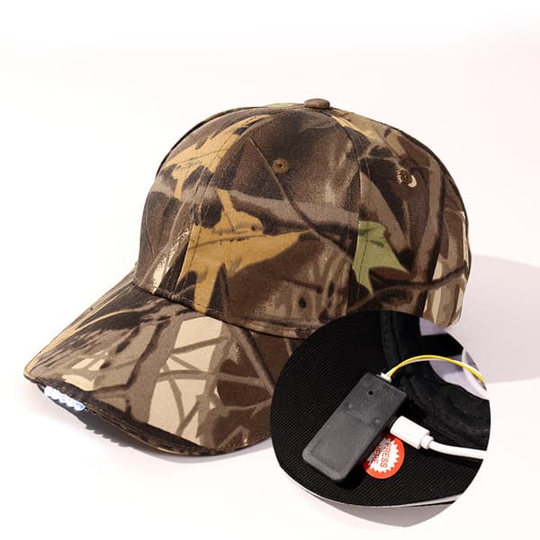Superlysende LED-baseballkasket (genopladelig model - camouflage)