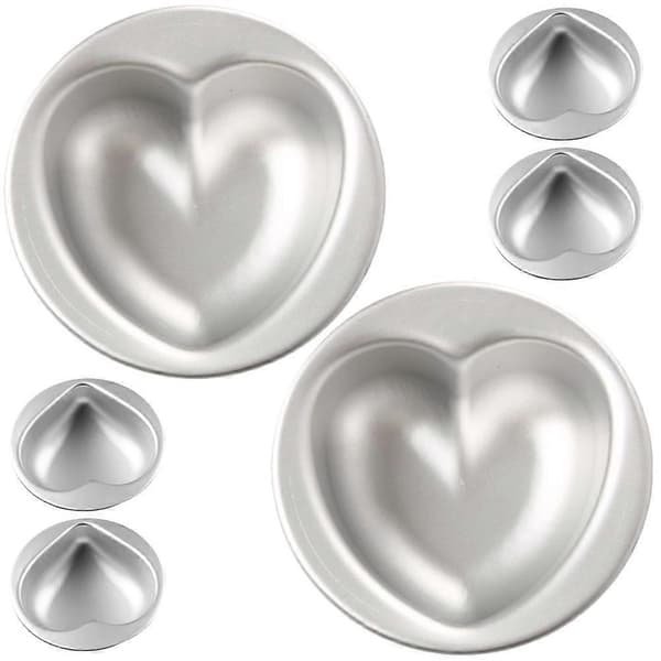 6 stk. hjerteformede kageforme Bagekageform Non-stick kageform til Valentinsdag