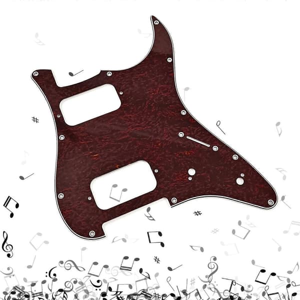 Standard 11 hål 6 strängar gitarr HH plektrumskydd passar för modern gitarr bas stil plektrumskydd skydd repfri platta skruvar