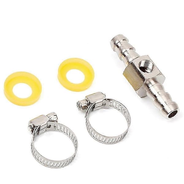 3/8\" Bränslelednings tryck T-koppling adapter för bränsletrycksmätare sensor hullingförsedd push lock T-koppling adapter QAQ