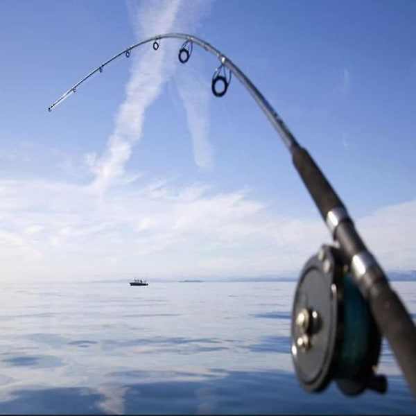 Fiskestang reparasjonssett Keramisk ring rustfritt stål 8 størrelse fiskestangspiss reparasjonssett (1 sett) Th