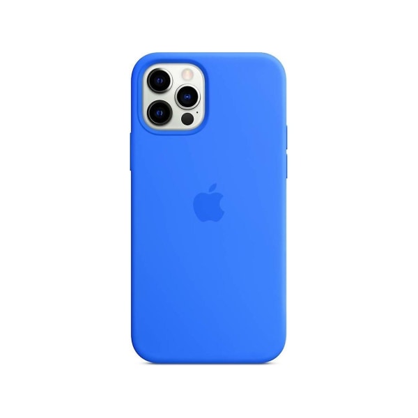 Silikonikotelo Magsafella iPhonelle 12 12 Pro Dark Lake Blue