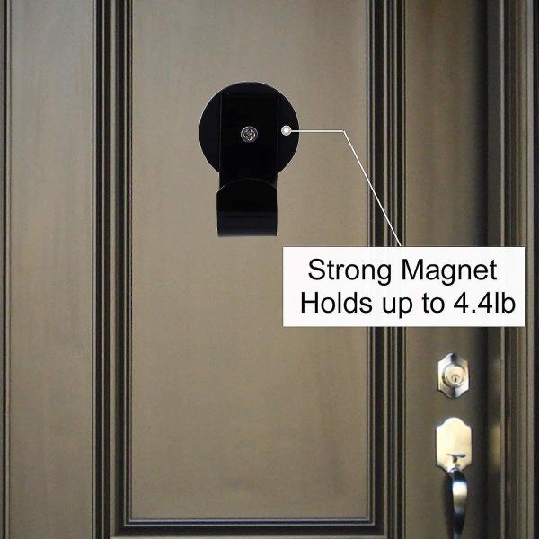 Magnetisk kranshenger for inngangsdør, metallkranskrok og holder - pakke med 2