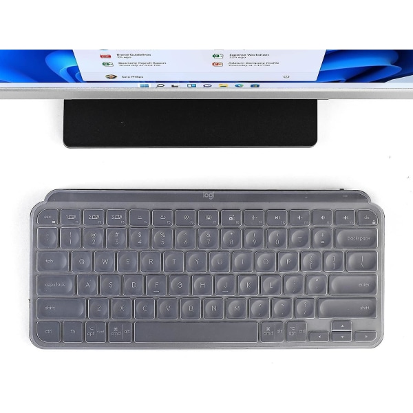 Klart tastaturdeksel for Logitech MX Keys Mini Minimalistisk trådløst opplyst tastatur, Logitech MX Keys Mini-tastatur hudbeskyttertilbehør
