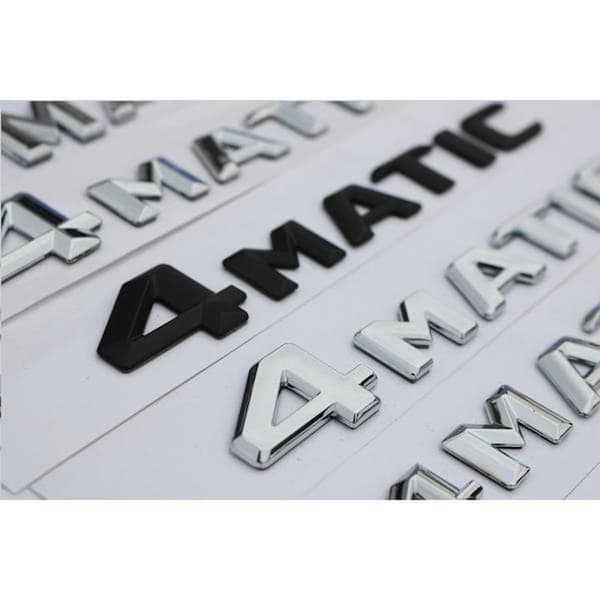 Silver car logo - original size - for 4matic sticker