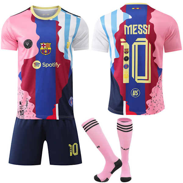 2025-2026 Barcelona Ny Jubilæumsudgave Fodboldtrøje Til Børn Voksen No.10 Messi 22