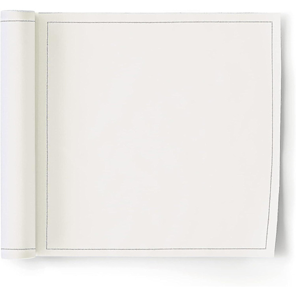 Mydrap middagsservietter, bomuld, hvid, 32 x 32 cm