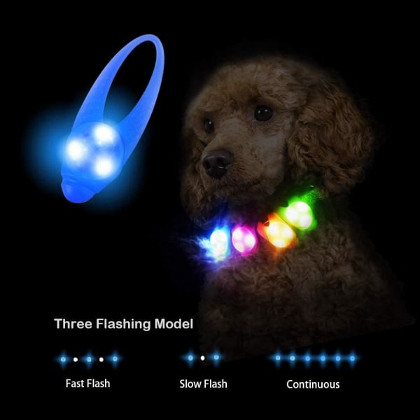 Dog Lights for Night Walking,Led Dog Collar Lights for Nighttime Clip On Light up Dog Collar