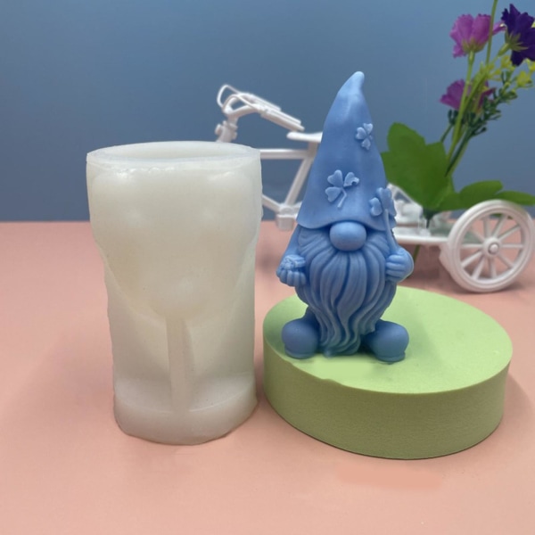 Silikon Gnome Lyseform DIY Aromaterapi Diffusers Non-stick Easy Release Ikke-deformert Gjenbrukbar Gnome Mold A