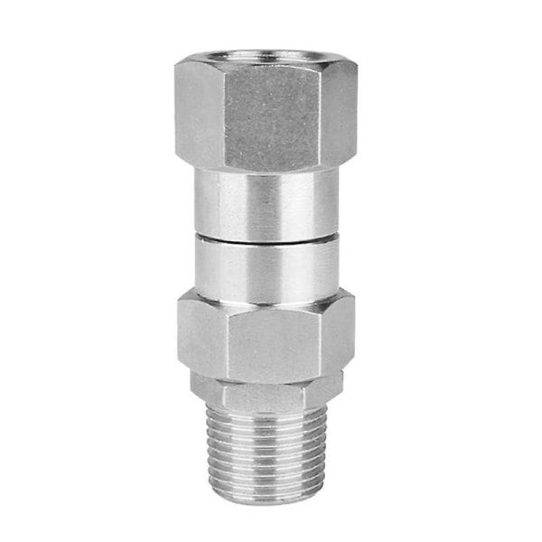 Højtryksrenser Swivel Joint 3/8 Tommer Højtryksrenser Slange Fittings 360 Graders Rotation Connec Silver