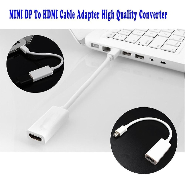 Mini Displayport till HDMI-kabeladapter Högkvalitetskonverterare för Macbook Pro A