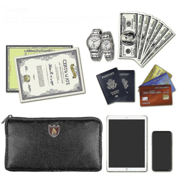 Brandsikker pengeskabsdokumenttaske Happy H 2Pcs