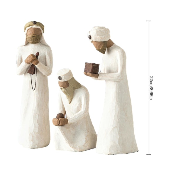 Willow Tree Three Wisemen Nativity Figures - Sculpted And Hand-painted (26027)