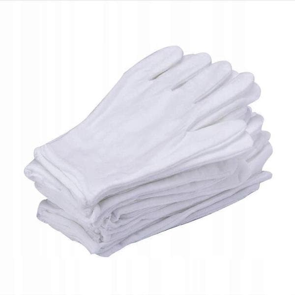 20 par hvide bomuldshandsker white
