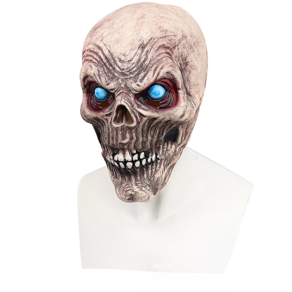 Halloween Skräck Blue Eye Skeleton Mask Ghost Skeleton Mask Cosplay Ghost Face Masks Rekvisita