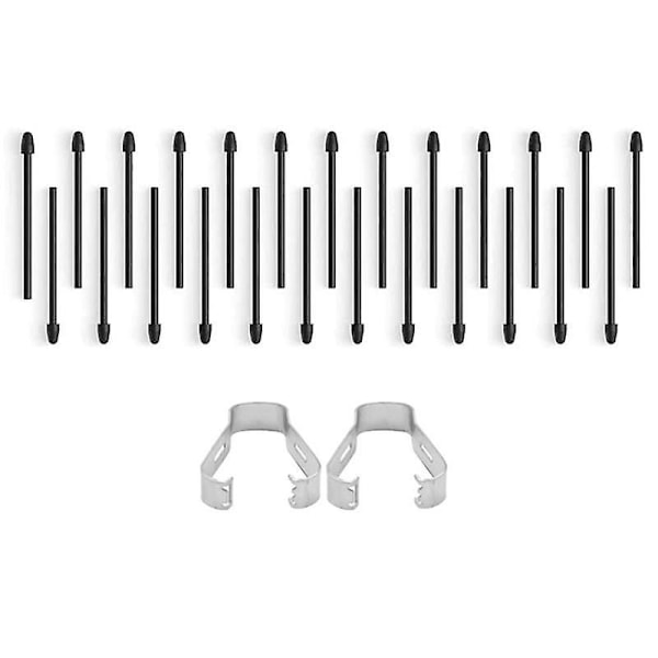 25 stk Markørpenn-spisser/nibber for Remarkable 2, Maker Pen-påfyll, erstatningsspiss, tilbehør for Remarkable 2 Black