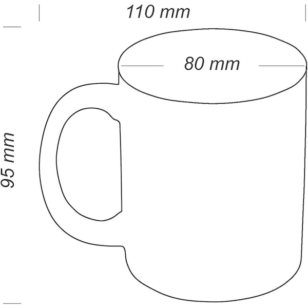 Keramisk mugg med överraskningseffekt - Vit fingerdesign - Gadget kaffemugg som gåva